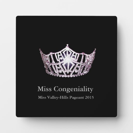 Miss America Silver Crown Awards Plaque Fotoplaat (Voorkant)