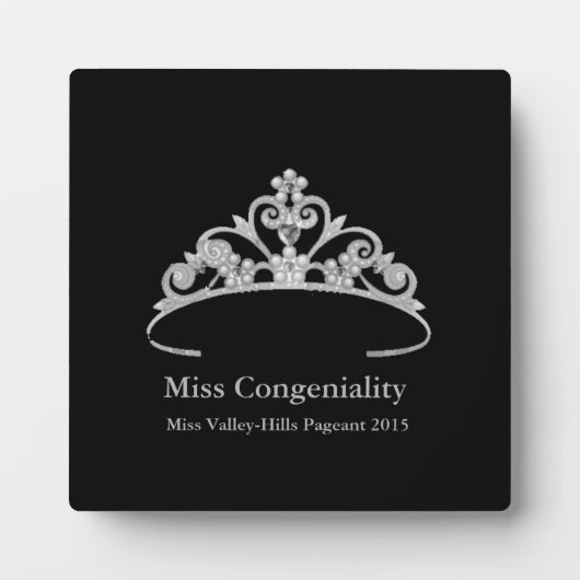 Miss America Silver Crown Awards Plaque Fotoplaat (Voorkant)