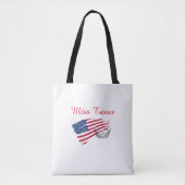 Miss America Silver Crown Canvas tas-Grote Amerika Tote Bag (Voorkant)