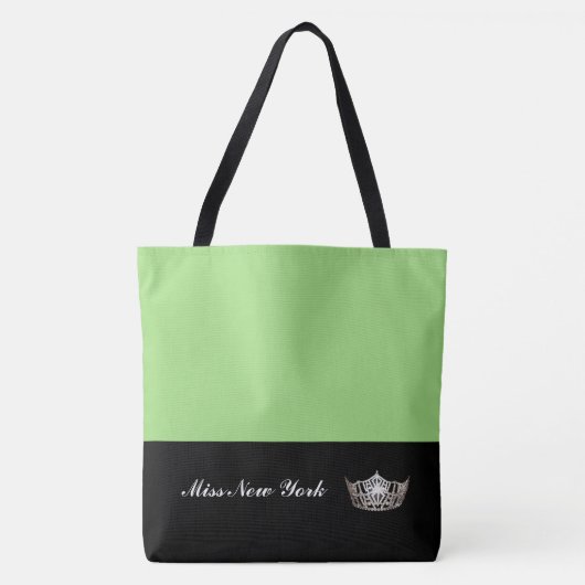 Miss America Silver Crown Canvas tas-Large Apple Tote Bag (Voorkant)