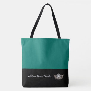 Miss America Silver Crown Canvas tas-Large Bahama Tote Bag