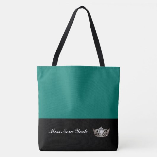 Miss America Silver Crown Canvas tas-Large Bahama Tote Bag (Voorkant)