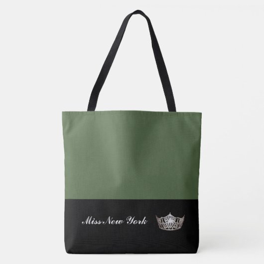 Miss America Silver Crown Canvas tas-Large Cactus Tote Bag (Voorkant)