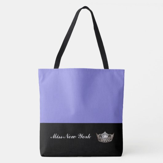Miss America Silver Crown Canvas tas-Large Lavende Tote Bag (Voorkant)