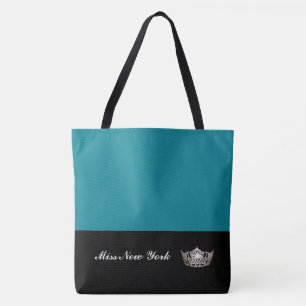 Miss America Silver Crown Canvas tas-Large Pacific Tote Bag