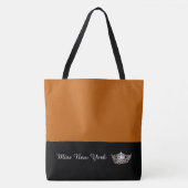 Miss America Silver Crown Canvas tas-Large Pumpkin Tote Bag (Voorkant)