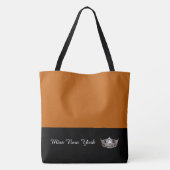 Miss America Silver Crown Canvas tas-Large Pumpkin Tote Bag (Achterkant)