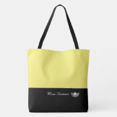Miss America Silver Crown Canvas tas-Large Tote Bag (Achterkant)