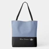 Miss America Silver Crown Canvas tas-Large Tote Bag (Achterkant)