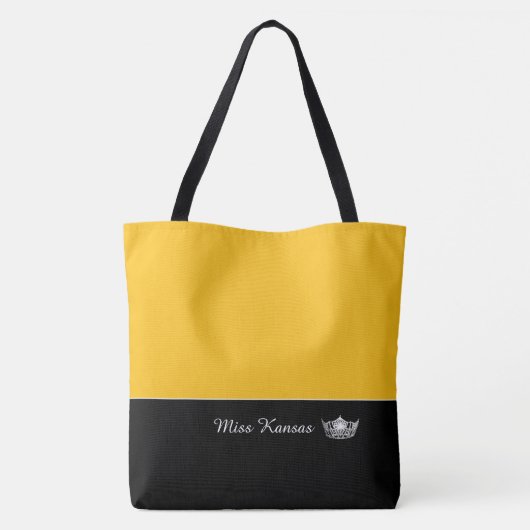 Miss America Silver Crown Canvas tas-Large Tote Bag (Achterkant)