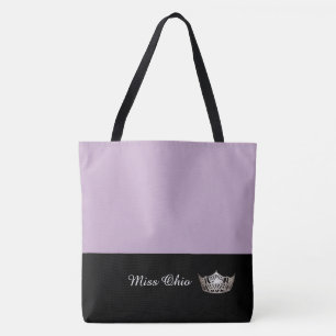 Miss America Silver Crown Canvas tas LRGE Lila