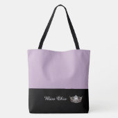 Miss America Silver Crown Canvas tas LRGE Lila (Achterkant)