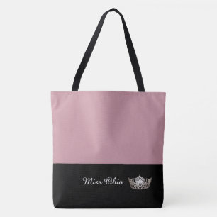 Miss America Silver Crown Canvas tas LRGE Mauve