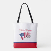 Miss America Silver Crown Canvas tas-medium Amerik Tote Bag (Achterkant)