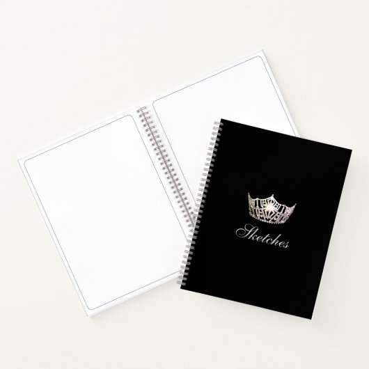 Miss America Silver Crown Custom Sketchbook Notitieboek (Binnen)