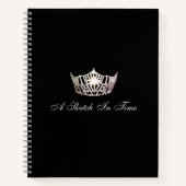 Miss America Silver Crown Custom Sketchbook Notitieboek (Voorkant)