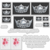Miss America Silver Crown Custom Stickers (Voorkant)