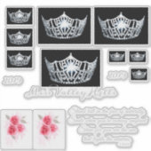 Miss America Silver Crown Custom Stickers (Voorkant)