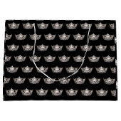 Miss America Silver Crown Gift Bag Large Large Cadeautasje (Voorkant)