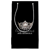 Miss America Silver Crown Gift Bag Small Klein Cadeauzakje (Voorkant)