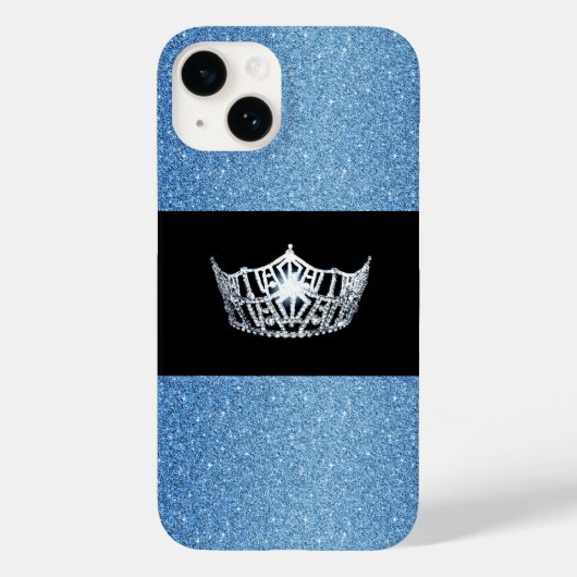 Miss America Silver Crown iPhone 14 Hoesje (Achterkant)