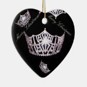 Miss America Silver Crown kerstversiering Keramisch Ornament (Rechts)