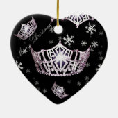 Miss America Silver Crown kerstversiering Keramisch Ornament (Achterkant)
