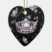 Miss America Silver Crown kerstversiering Keramisch Ornament (Links)