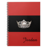 Miss America Silver Crown Notitieboek Custom Name (Voorkant)