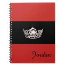 Miss America Silver Crown Notitieboek Custom Name