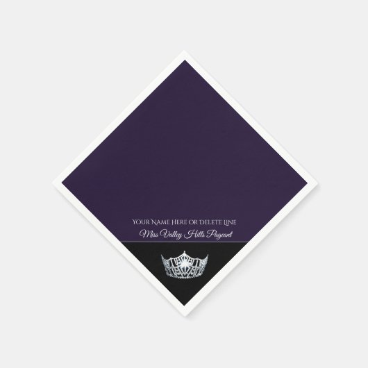 Miss America Silver Crown Paper Napkins Servet (Hoek)
