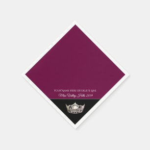 Miss America Silver Crown Paper Napkins Servet