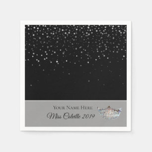 Miss America Silver Crown Paper Napkins Servet