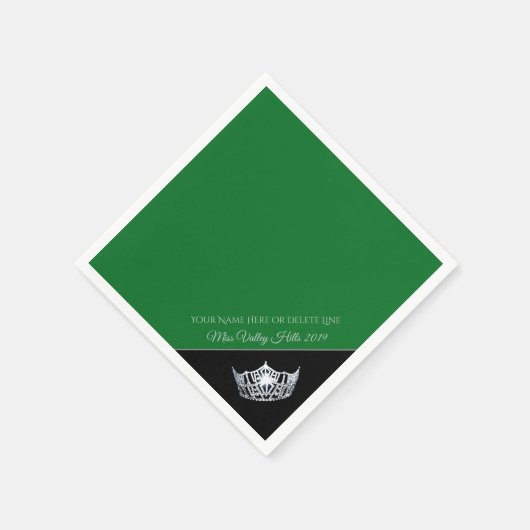 Miss America Silver Crown Paper Napkins Servet (Hoek)