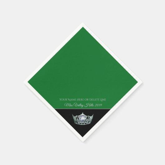 Miss America Silver Crown Paper Napkins Servet (Hoek)