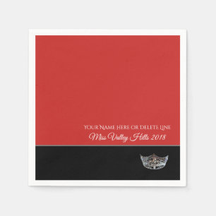 Miss America Silver Crown Paper Napkins Servet