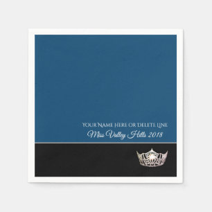 Miss America Silver Crown Paper Napkins Servet