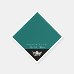 Miss America Silver Crown Paper Napkins Servet