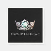 Miss America Silver Crown Paper Napkins Servetten (Voorkant)