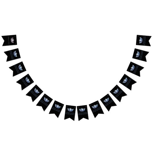 Miss America Silver Crown Party Bunting Banner (Alle)