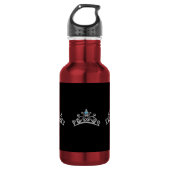 Miss America Silver Crown Pexagon Water Bottle Waterfles (Voorkant)