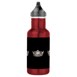 Miss America Silver Crown Pexagon Water Bottle Waterfles