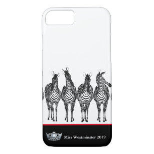 Miss America Silver Crown Phone cases-Zebras iPhone 8/7 Hoesje