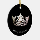 Miss America Silver Crown Ronde Ornament (Rechts)