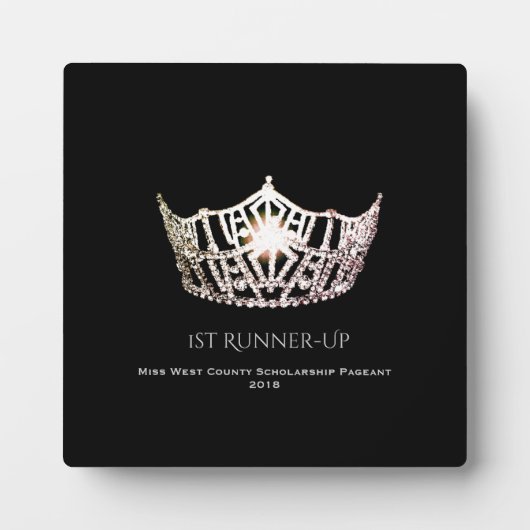 Miss America Silver Crown Runner-up Plaque Fotoplaat (Voorkant)
