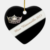 Miss America Silver Crown & Sash Ornament (Achterkant)