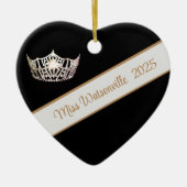 Miss America Silver Crown & Sash Ornament (Voorkant)