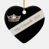 Miss America Silver Crown & Sash Ornament (Achterkant)