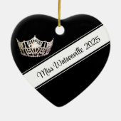 Miss America Silver Crown & Sash Ornament (Achterkant)