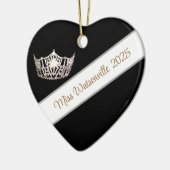 Miss America Silver Crown & Sash Ornament (Links)